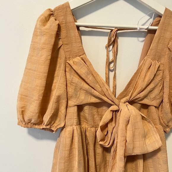 Lulu's Peach Smock Mini Dress - Picture 4 of 13